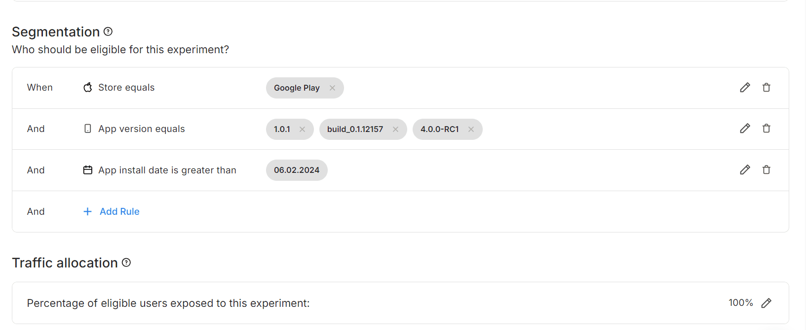 paywall a/b test traffic allocation