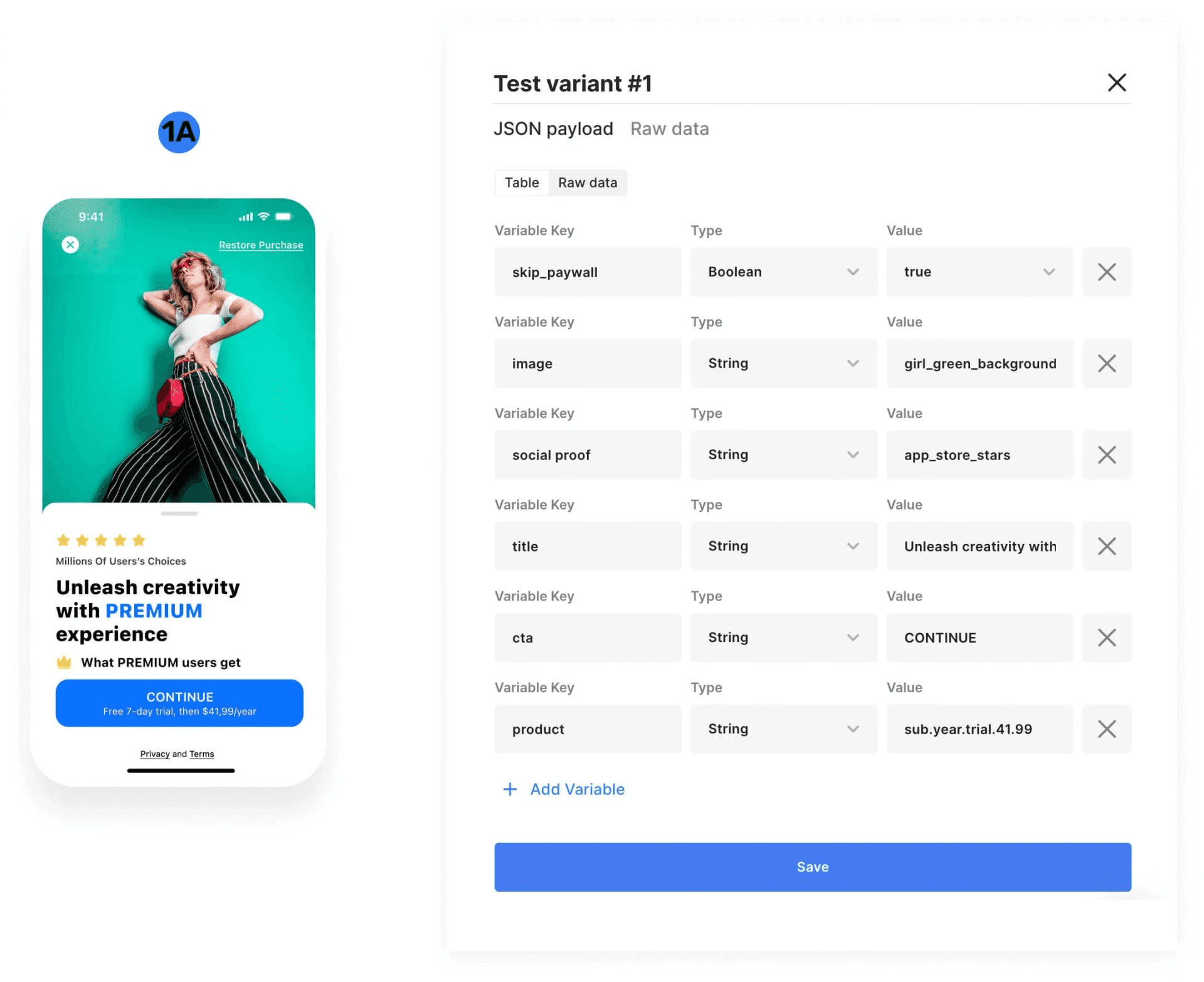 paywall a/b test setup