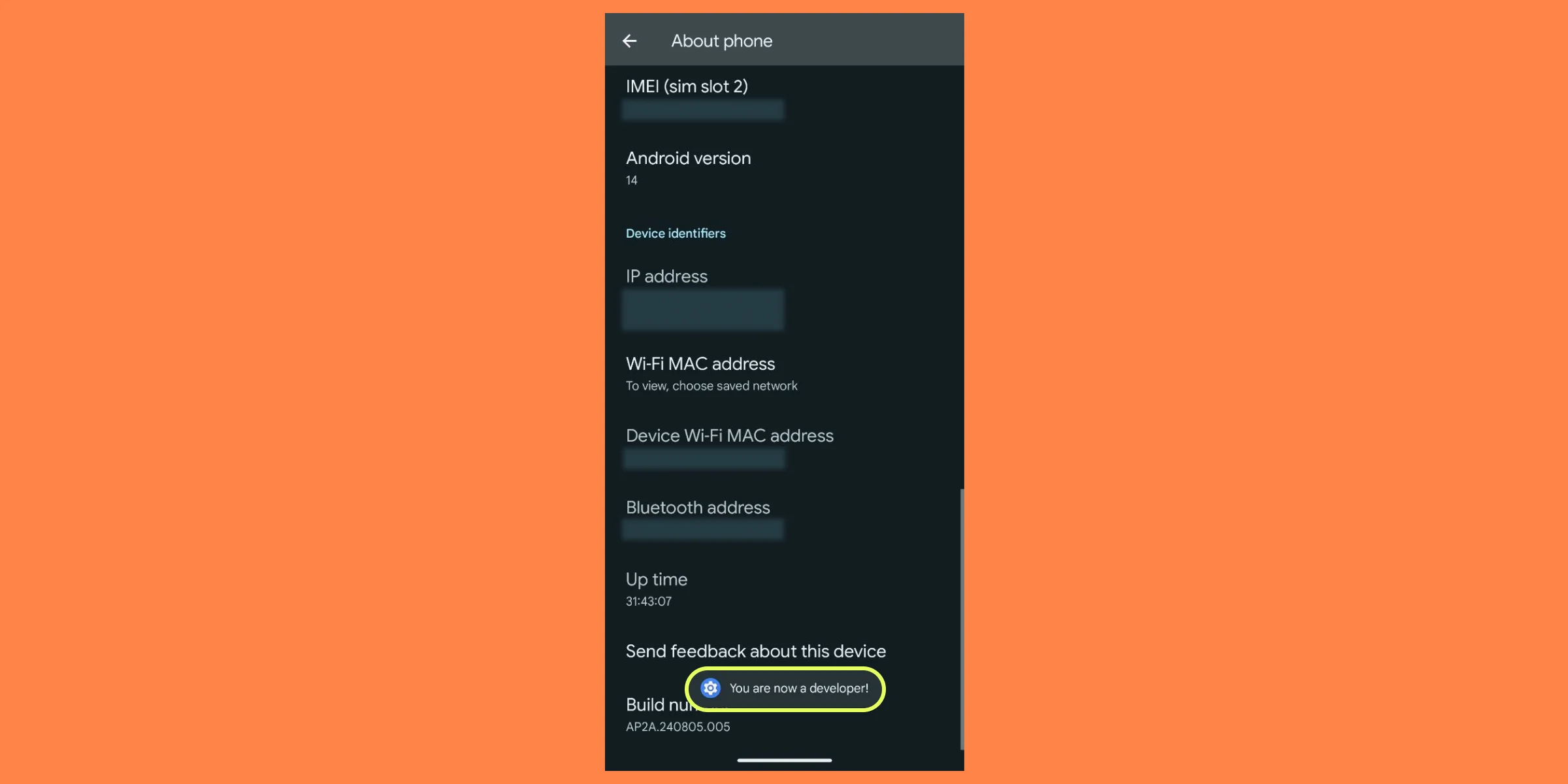 enable android developer mode step 4
