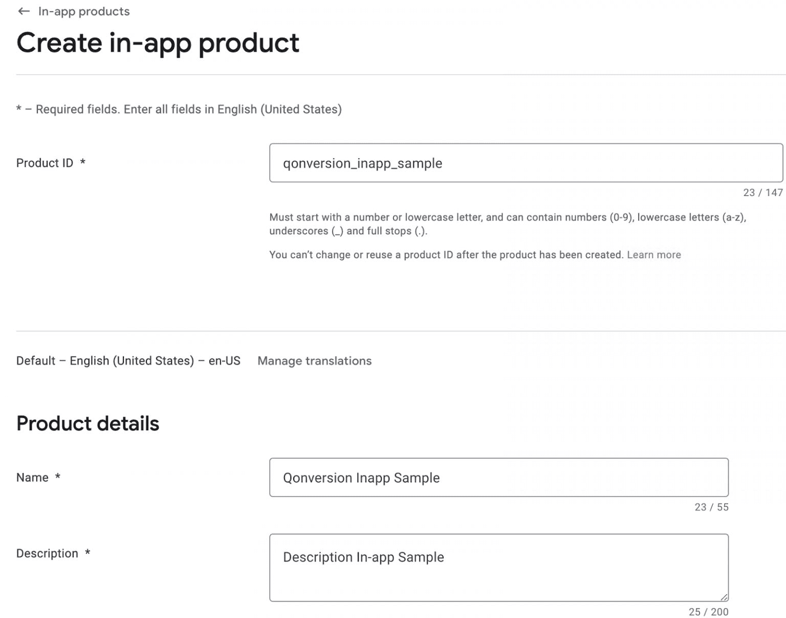 Creating In-App Products in Google Play Console