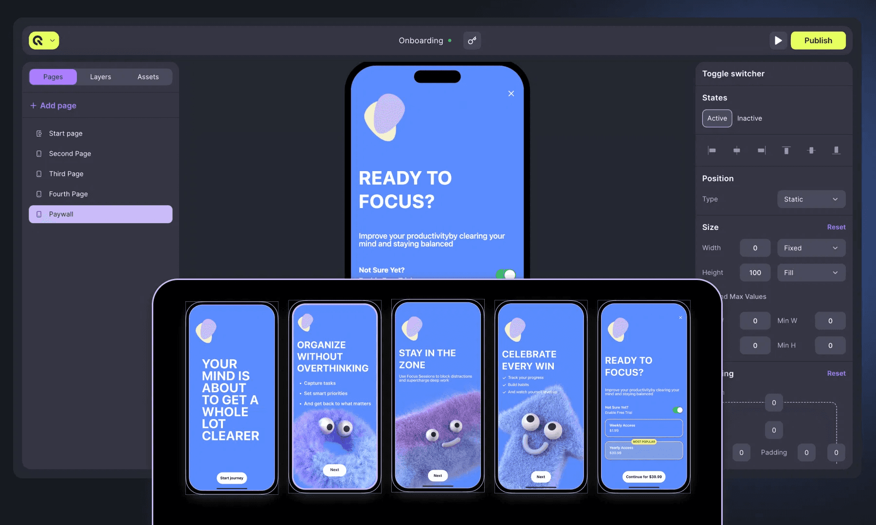 July Updates: Onboarding Builder is Here + Toggles, Carousel, Flutter, and More
