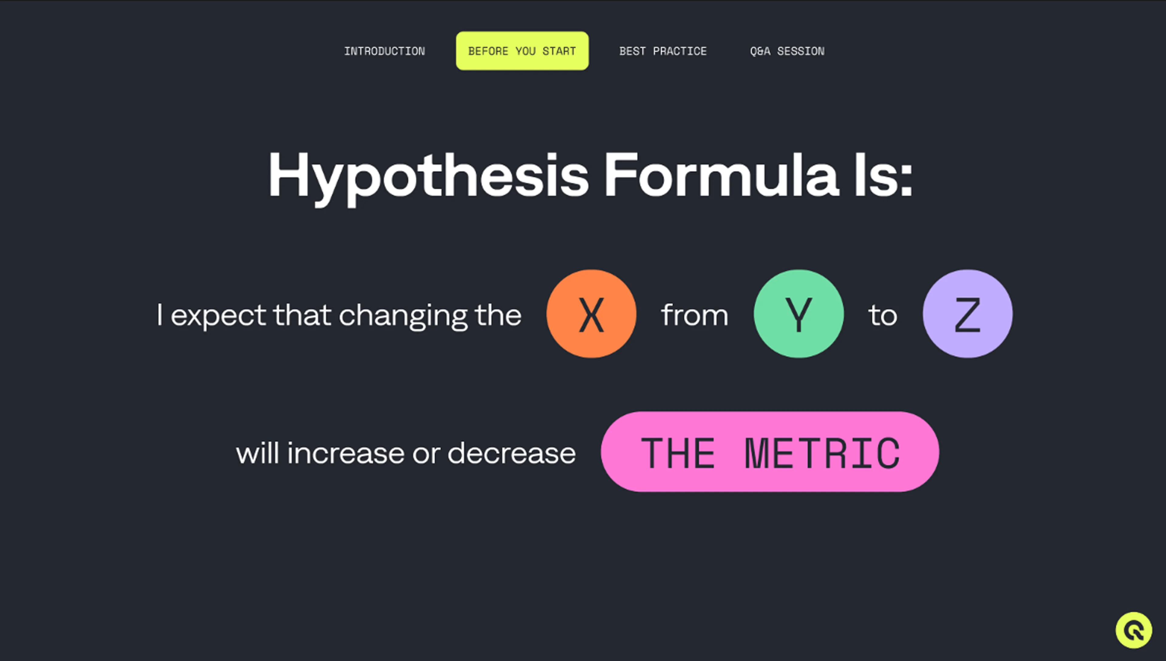 hypothesis formula for a/b test