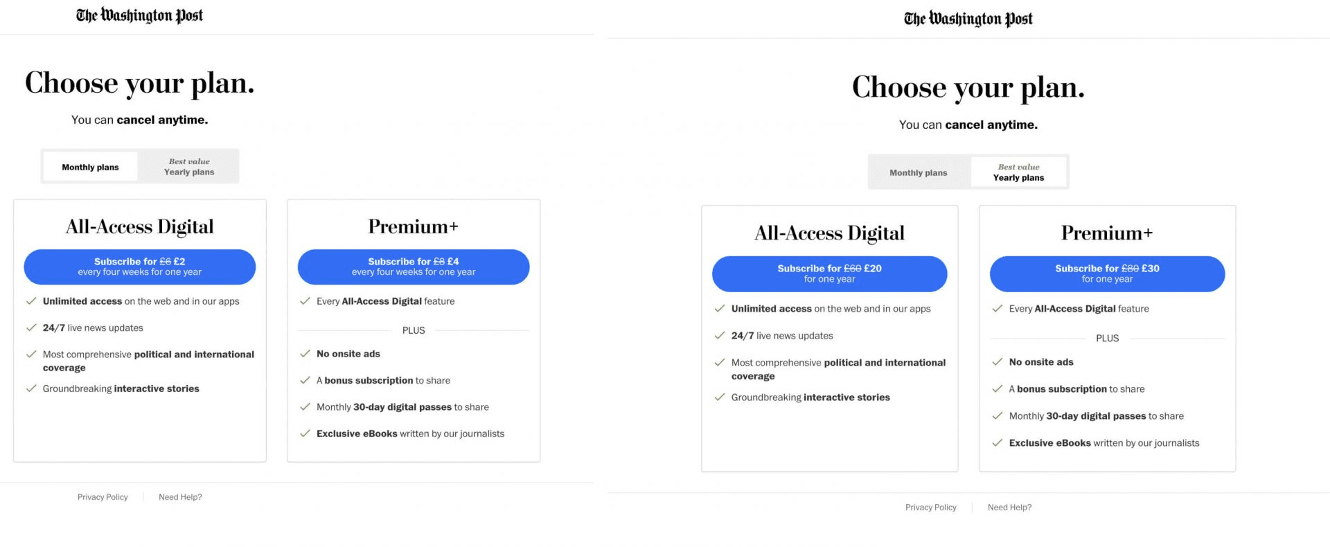The Washington Post Browser Paywall