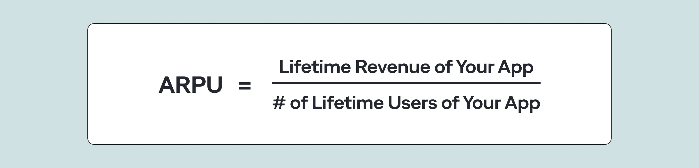 calculate average revenue per user 