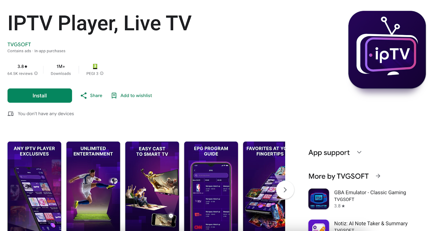 IPTV Player on Google Play