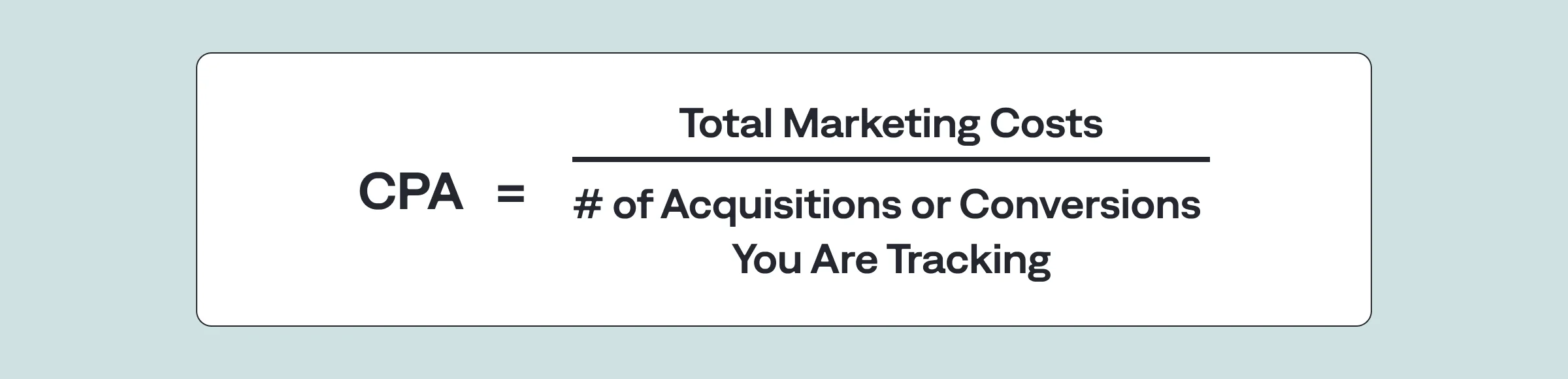 calculate cost per acquisition
