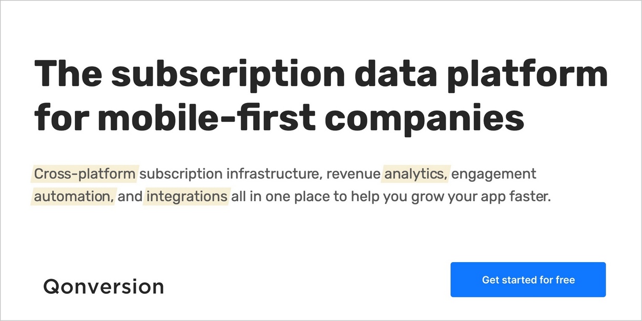 Qonversion | In-App Subscription and Purchase Data Platform for Your App