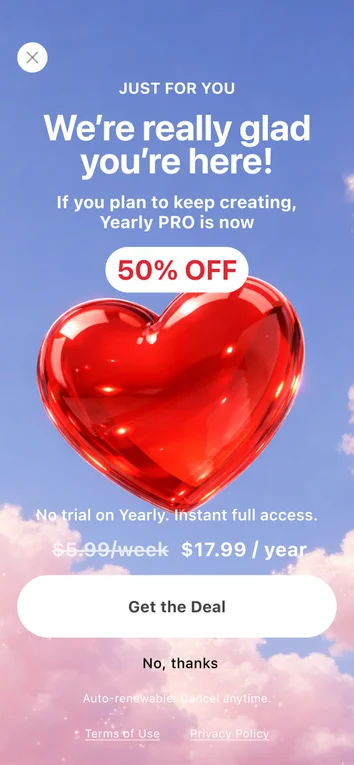 Time-Limited Offer paywall example